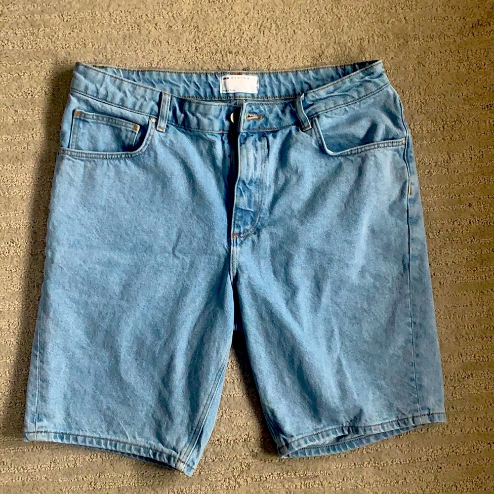 ASOS Distressed Denim Blue Jean shorts